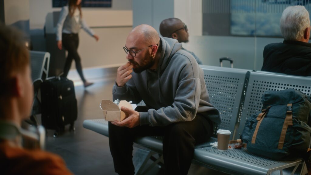 Eating at the airport